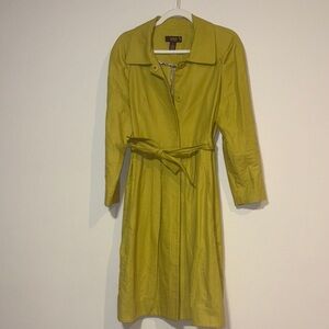 Yellow Trench Coat dress with Belt